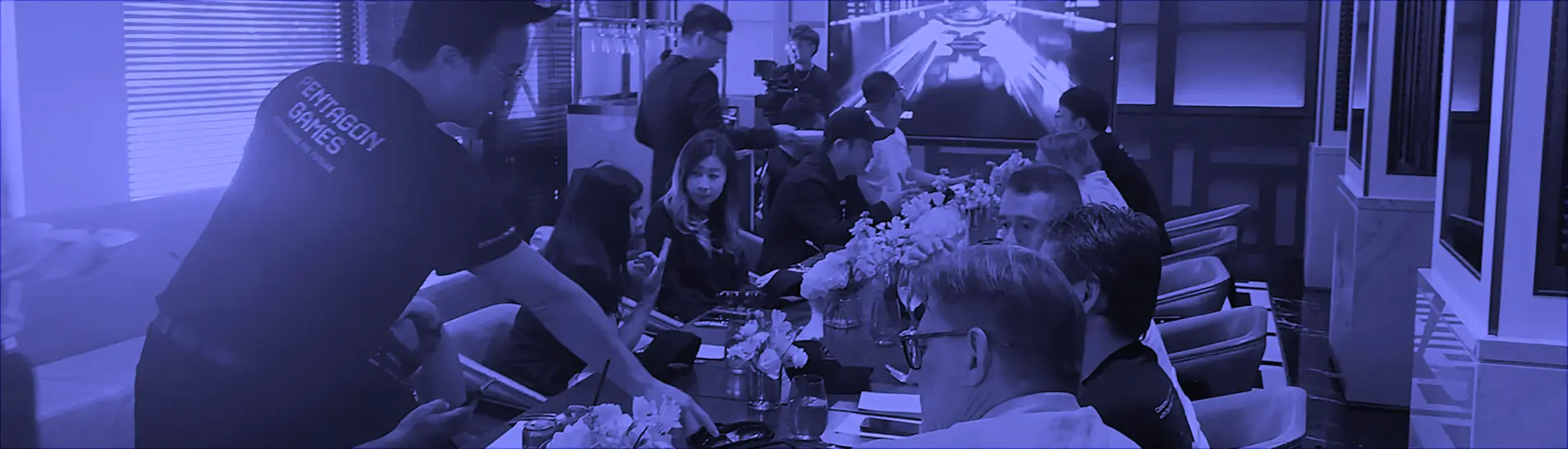 The Pentagon Games team at an event